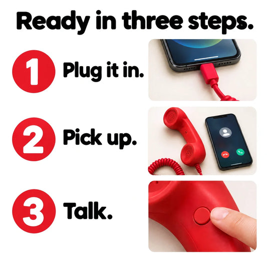 RingBack™ Retro Phone Handset — Plugs Into Your Phone