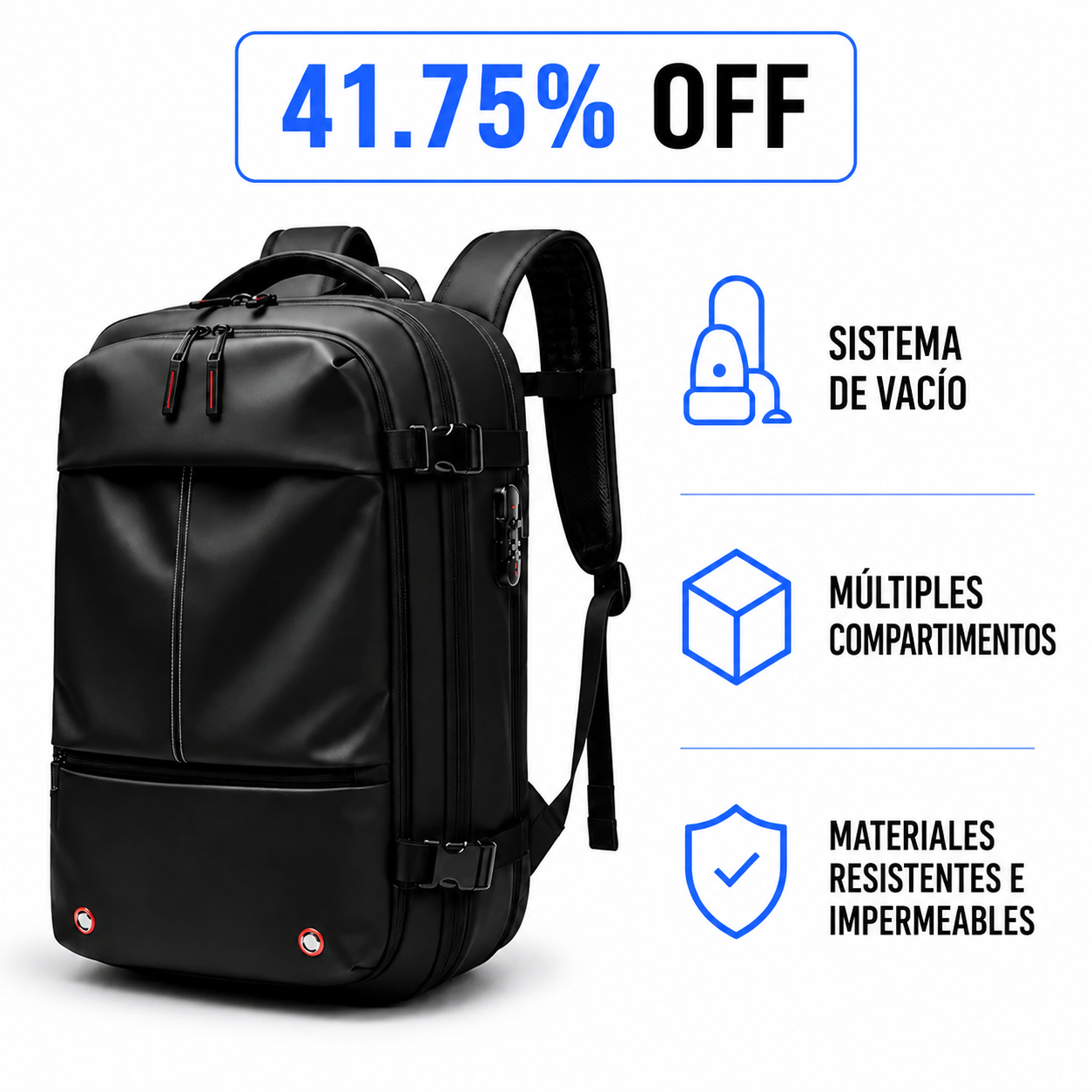 Travora™ Mochila con Compresión al Vacío