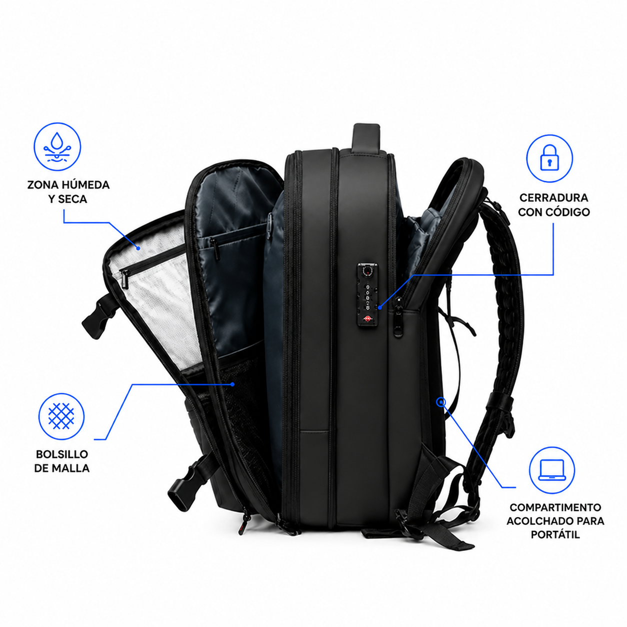 Travora™ Mochila con Compresión al Vacío