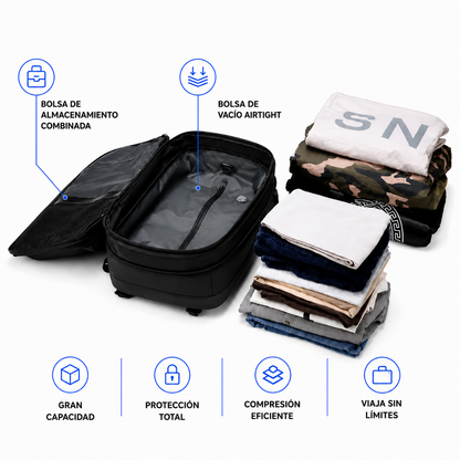Travora™ Mochila con Compresión al Vacío