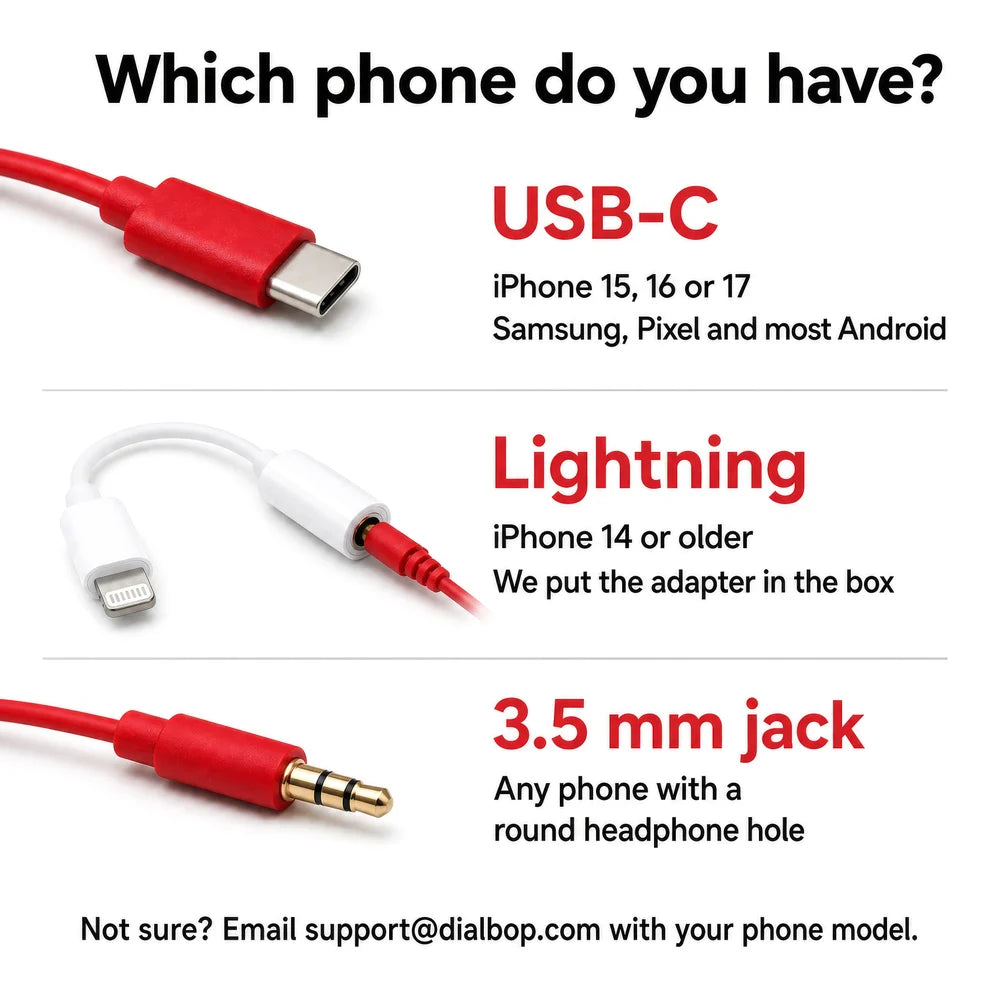 RingBack™ Retro Phone Handset — Plugs Into Your Phone